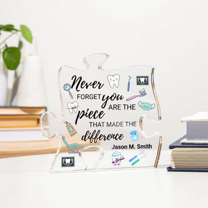 Custom Dental Appreciation Gift Acrylic Puzzle – Orthodontist Gift – view 3