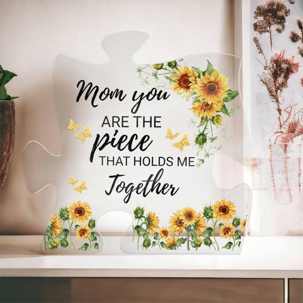 Mom You are The Piece Personalized Gift for Mom Acrylic Puzzle – view 4