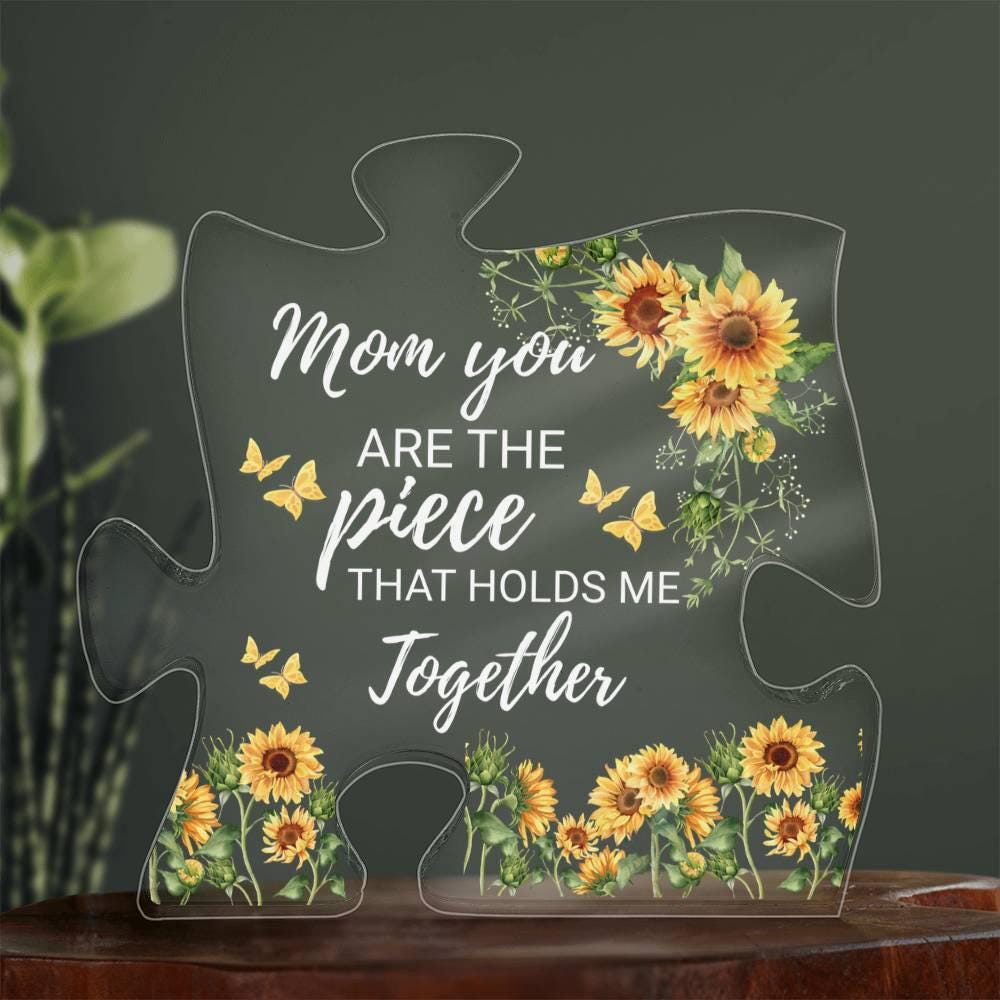 Mom You are The Piece Personalized Gift for Mom Acrylic Puzzle – view 3