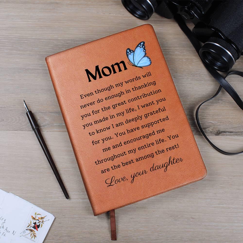 Mom Personalized Vegan Leather Journal – Mother’s Day Gift – view 9