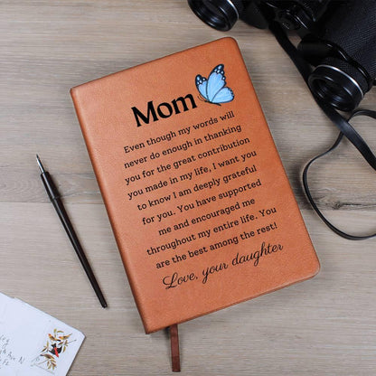 Mom Personalized Vegan Leather Journal – Mother’s Day Gift – view 9