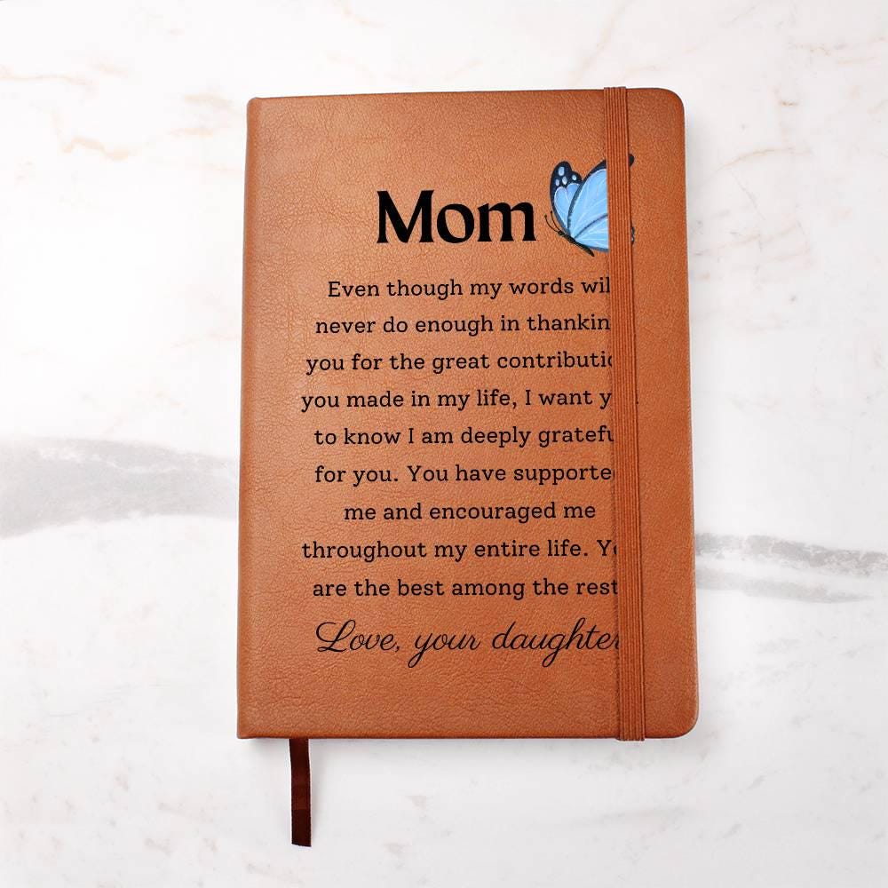 Mom Personalized Vegan Leather Journal – Mother’s Day Gift – view 7