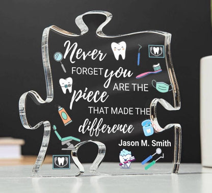 Custom Dental Appreciation Gift Acrylic Puzzle – Orthodontist Gift – view 2