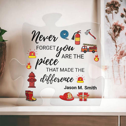 Firefighter Retirement Custom Gift Acrylic Puzzle – Christmas Gift – view 5
