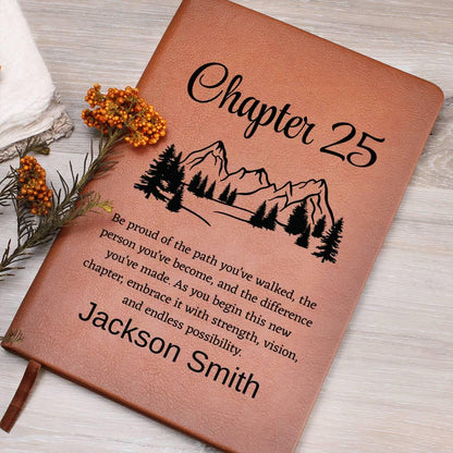 25th Birthday Gift for Man – Personalized Leather Journal – view 9