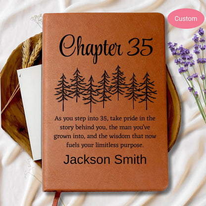 35th Birthday Gift Personalized Journal – Birthday Gift for Man