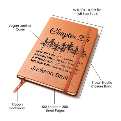 Twenty Fifth Birthday Gift Personalized Journal – Turning 25 Gift – view 4