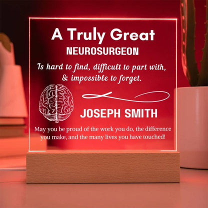 Personalized Neurosurgeon Gift Acrylic Plaque– Brain Surgeon – view 9