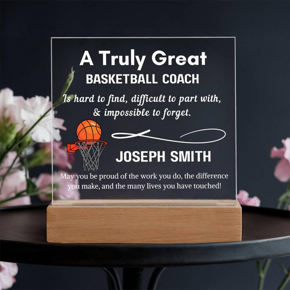 Personalized Basketball Coach Gift – Custom Acrylic Plaque for Coach – view 5
