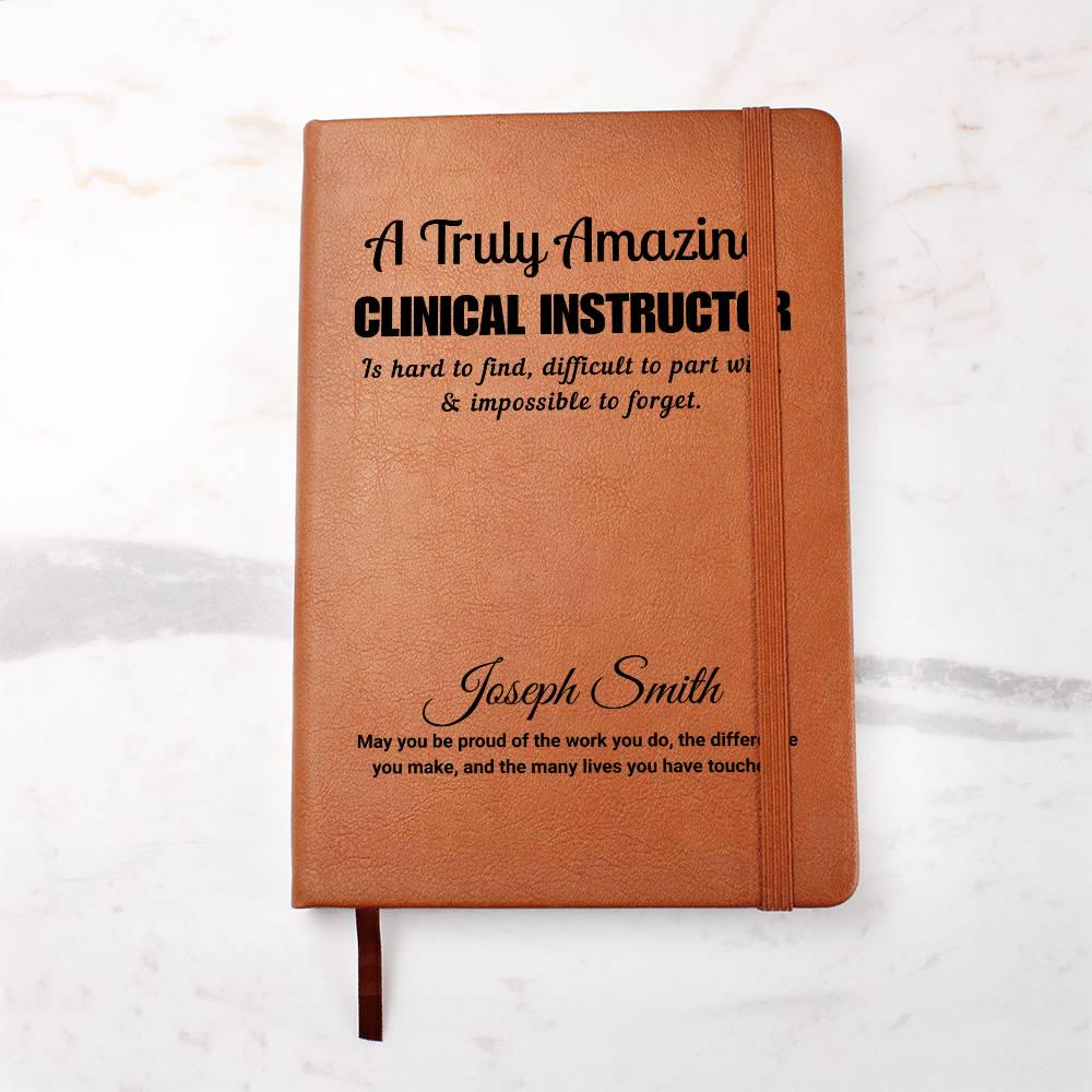 Personalized Clinical Nursing Instructor Gift Vegan Leather Journal – view 6