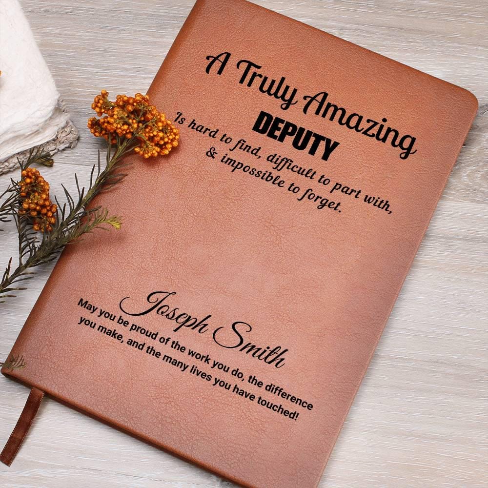 Personalized Deputy Gift Veagn Leather Journal
