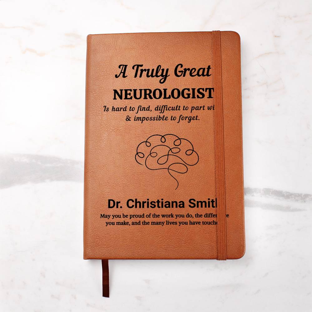 Personalized Neurologist Gift Vegan Leather Journal – Custom Gift – view 2