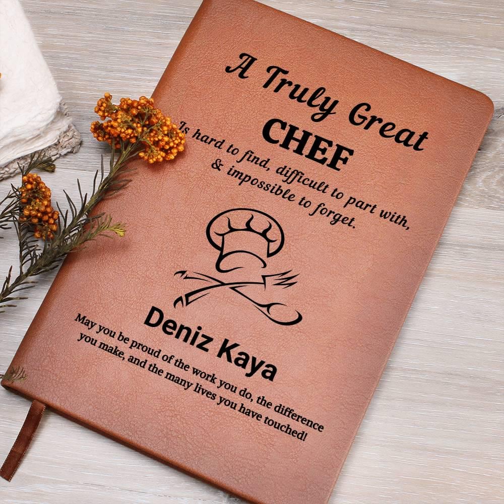 Chef Gift Personalized Vegan Leather Journal – Culinary Gifts
