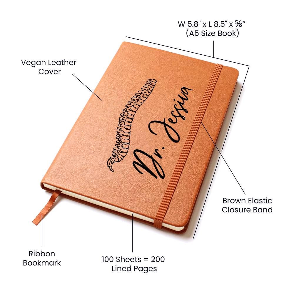 Personalized Chiropractor Leather Journal – Gift for Chiropractor – view 3