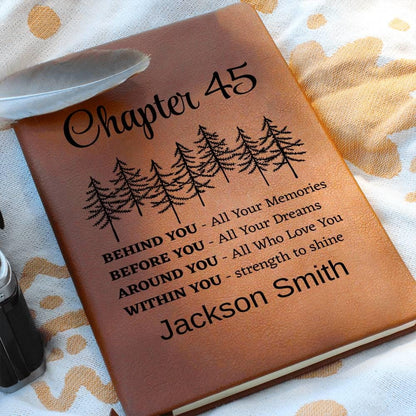 Personalized 45th Birthday Gift Leather Journal – 45 Year Old Man Gift – view 8