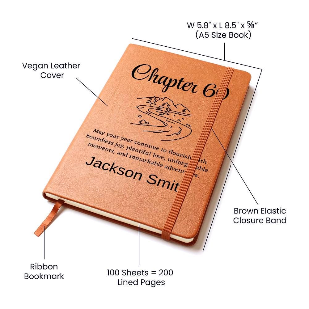 Personalized 60th Birthday Gift Leather Journal – Coworker 60th – view 7