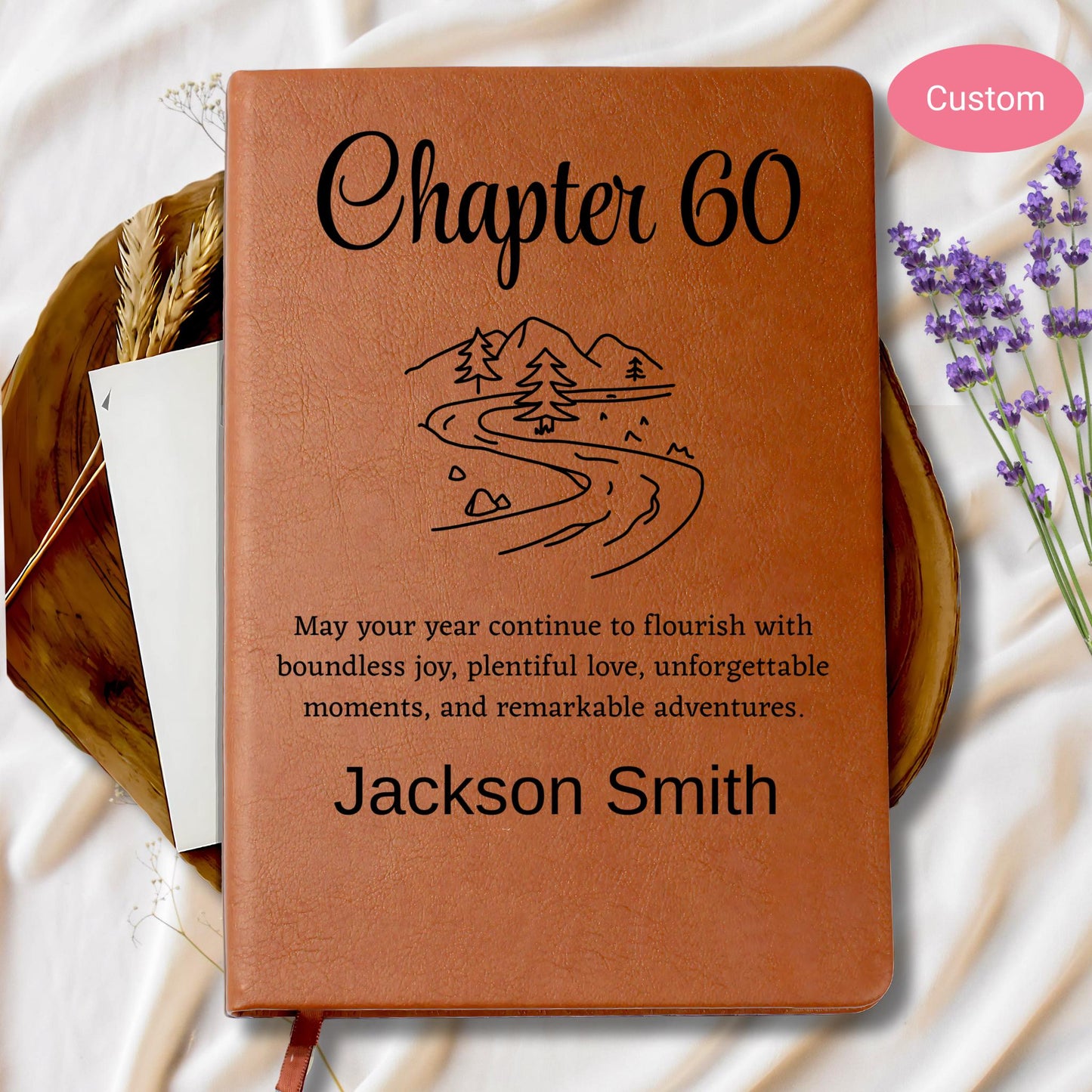 Personalized 60th Birthday Gift Leather Journal – Coworker 60th