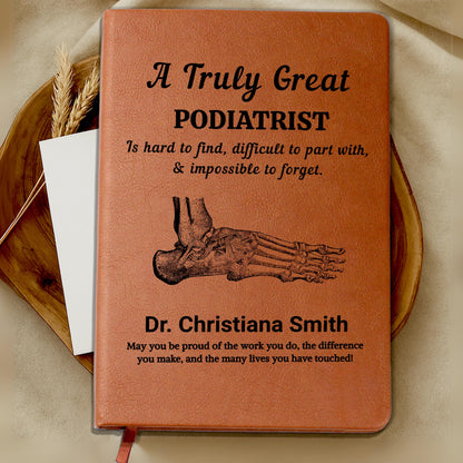 Podiatrist Gift Personalized Vegan Leather Journal – New Podiatrist – view 9