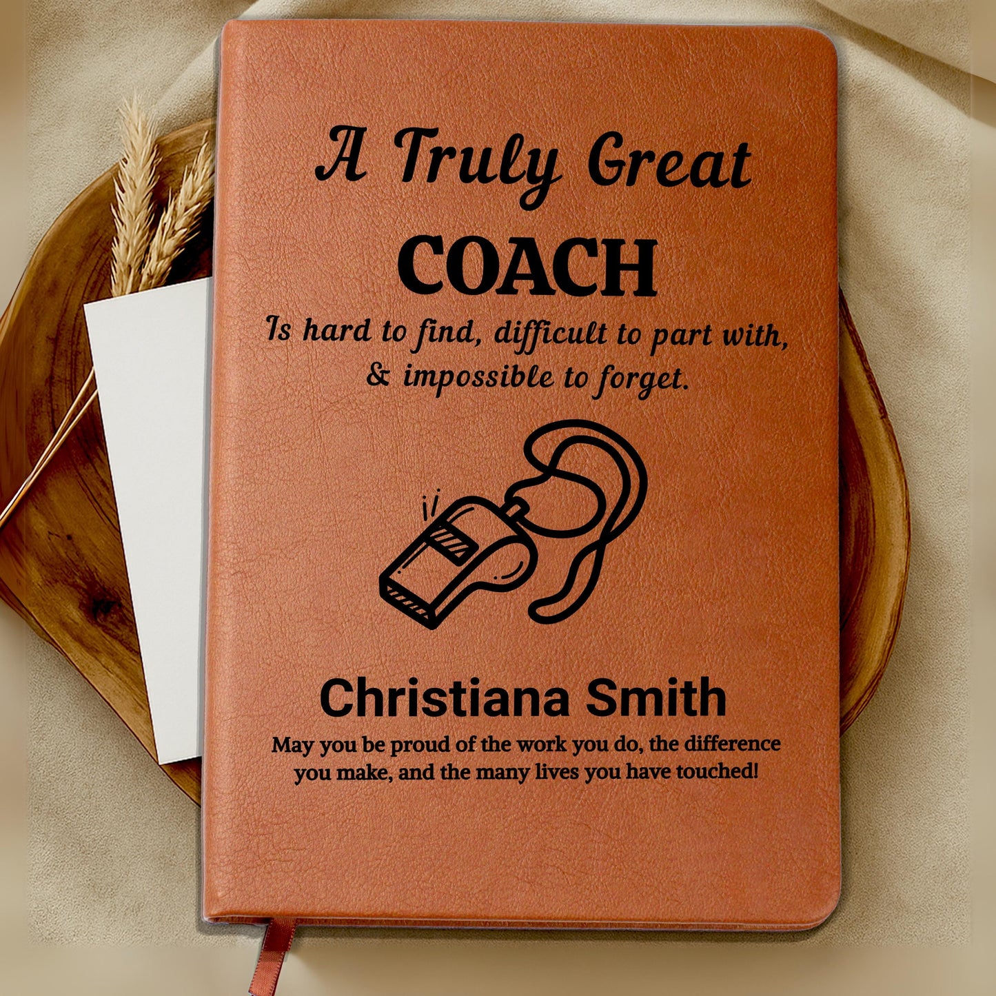 Personalized Coach Journal – Coach Appreciation Gift for Football – view 10