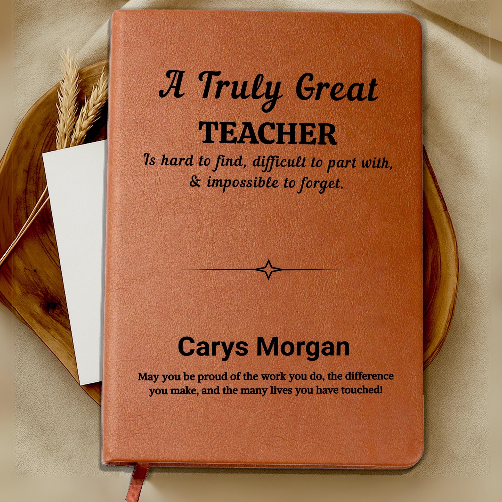 Personalized Teacher Gift Vegan Leather Journal – Gift for Teacher – view 9