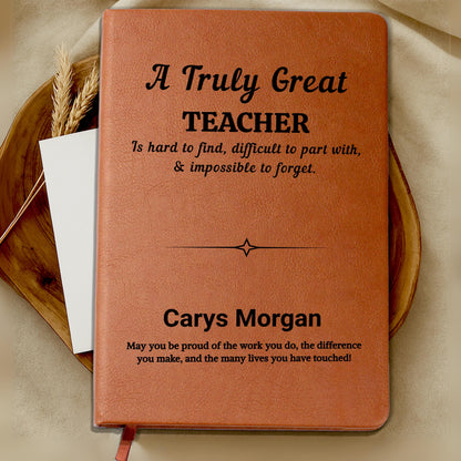 Personalized Teacher Gift Vegan Leather Journal – Gift for Teacher – view 9
