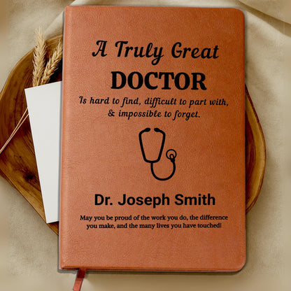 Personalized Doctor Gift Vegan Leather Journal – – Appreciation Gift – view 9