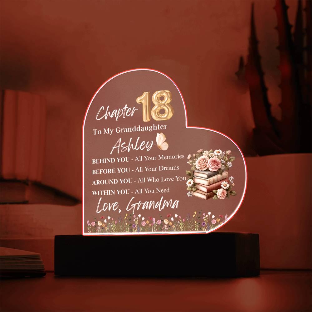 Granddaughter Birthday Gift Personalized Acrylic Plaque – view 10