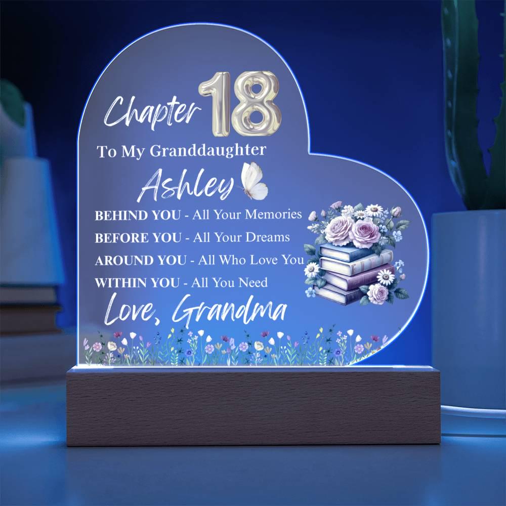 Granddaughter Birthday Gift Personalized Acrylic Plaque – view 5