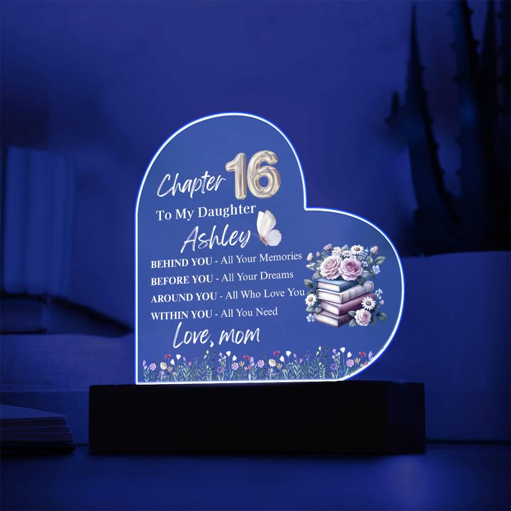 Personalized Sweet 16 Acrylic Plaque: Birthday Gift for Daughter – view 10
