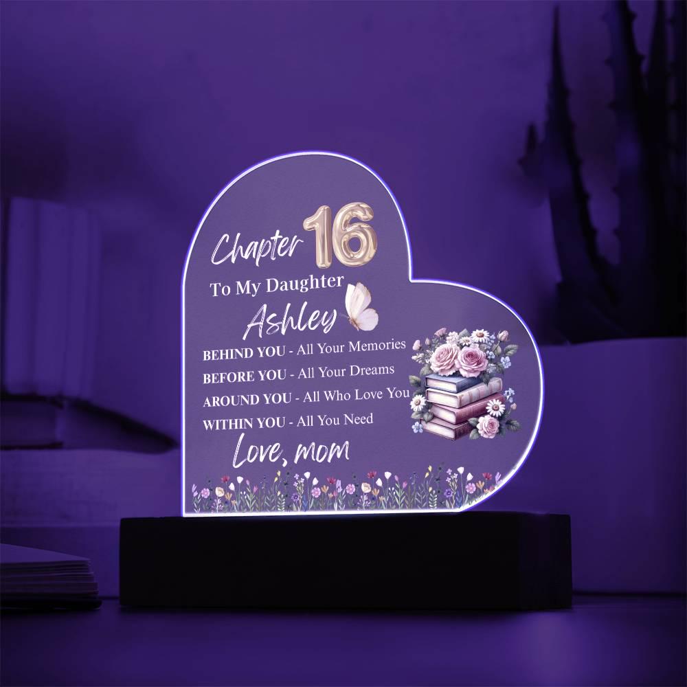 Personalized Sweet 16 Acrylic Plaque: Birthday Gift for Daughter – view 8