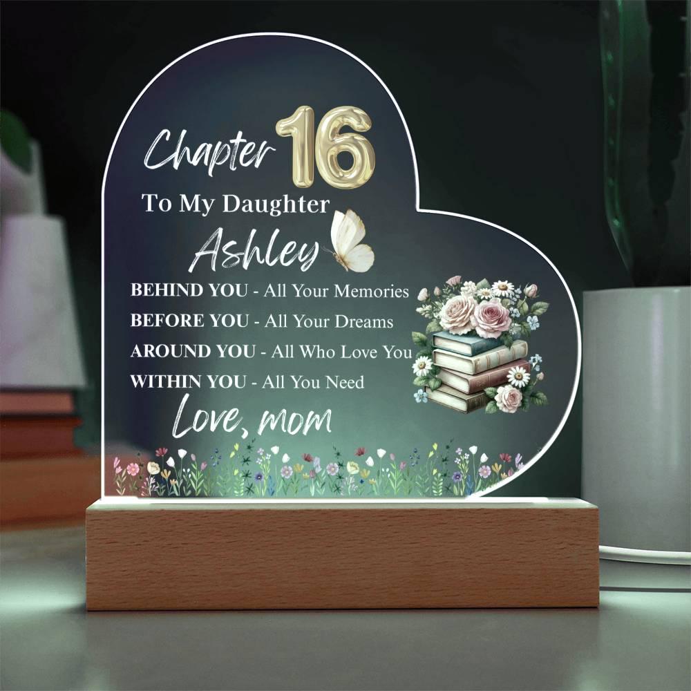 Personalized Sweet 16 Acrylic Plaque: Birthday Gift for Daughter – view 2