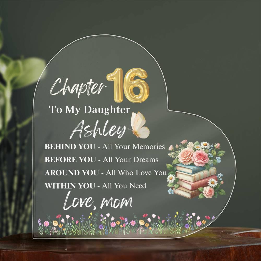 Personalized Sweet 16 Acrylic Plaque: Birthday Gift for Daughter – view 4