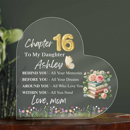 Personalized Sweet 16 Acrylic Plaque: Birthday Gift for Daughter – view 4