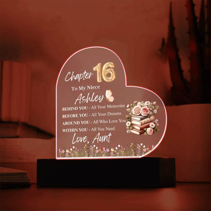 Niece 16th Birthday Gift Personalized Acrylic Plaque – view 9