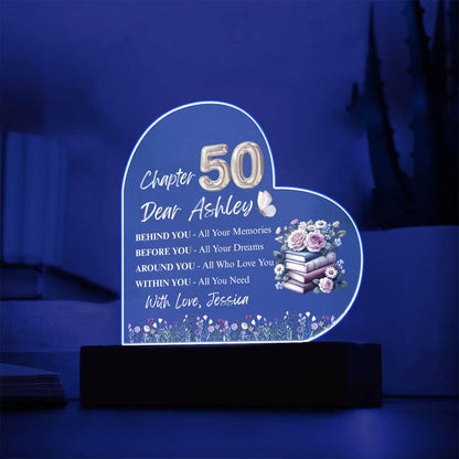 Personalized 50th Birthday Gift Acrylic Plaque – Chapter 50 Sign – view 5