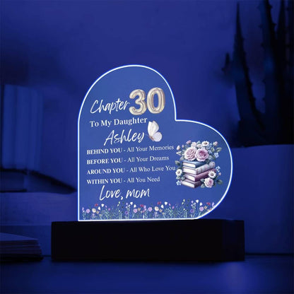 Daughter Birthday Gift Personalized Heart Plaque – view 4