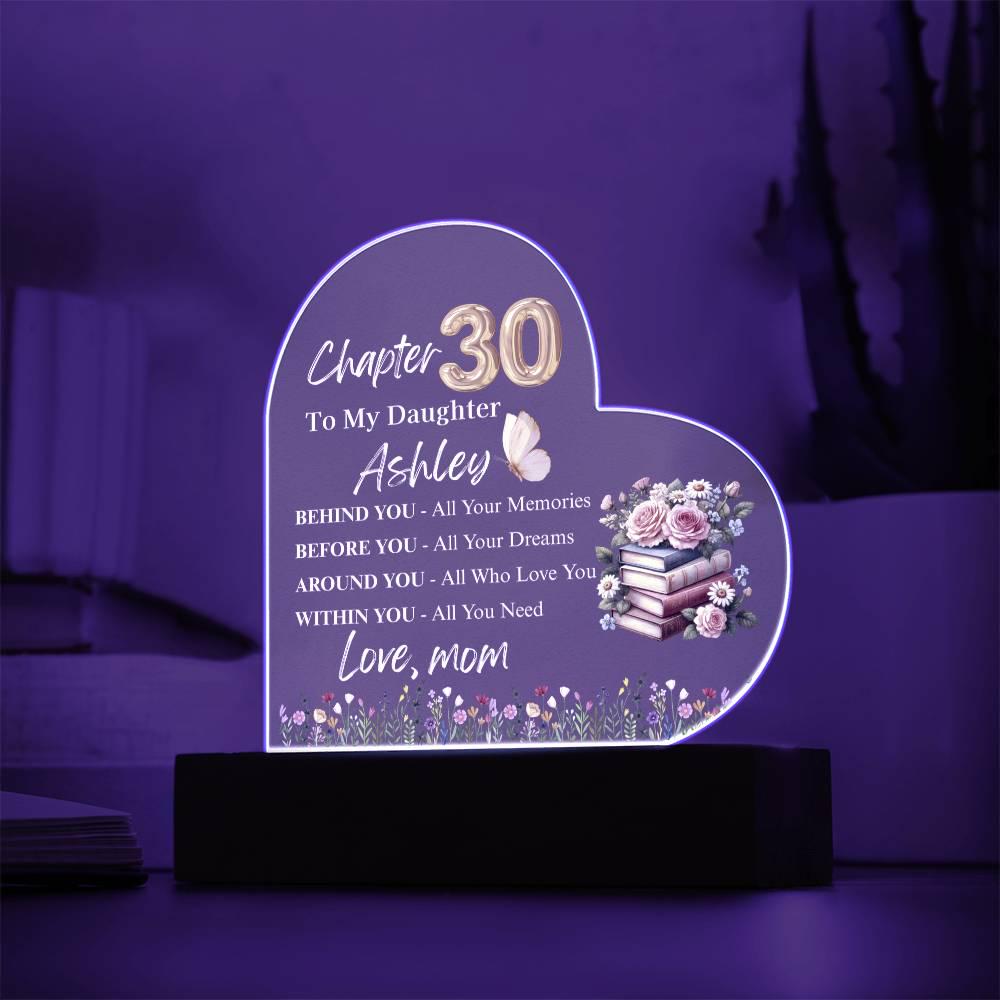 Daughter Birthday Gift Personalized Heart Plaque – view 6