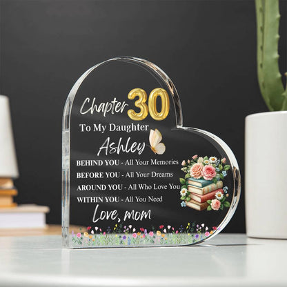 Daughter Birthday Gift Personalized Heart Plaque – view 3