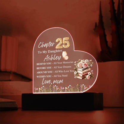 Chapter 25 Custom Daughter Birthday Gift Heart Plaque – Daughter 30th – view 9