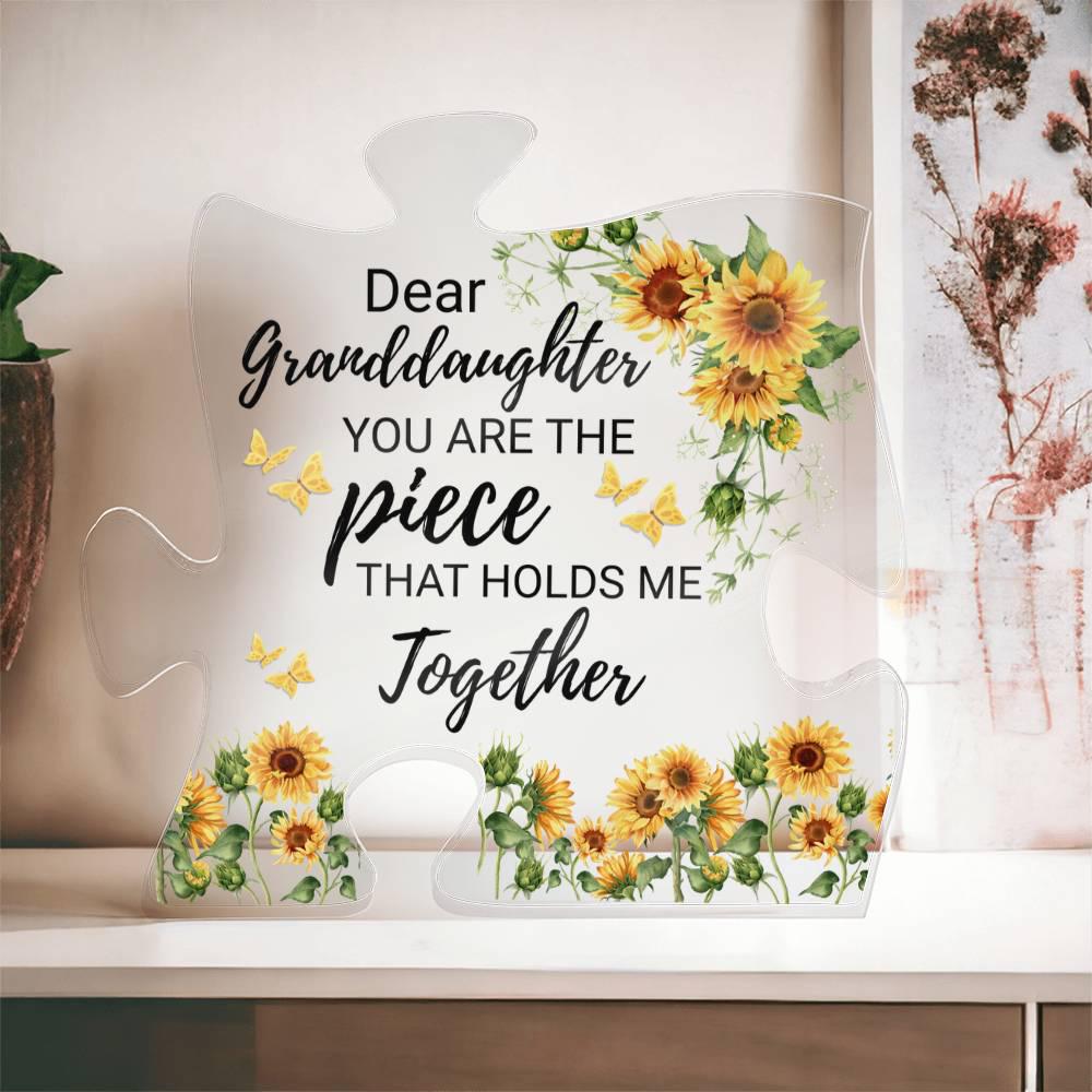 Acrylic Puzzle Plaque: Heartfelt Gift for Granddaughter – view 5
