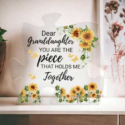 Acrylic Puzzle Plaque: Heartfelt Gift for Granddaughter – view 5