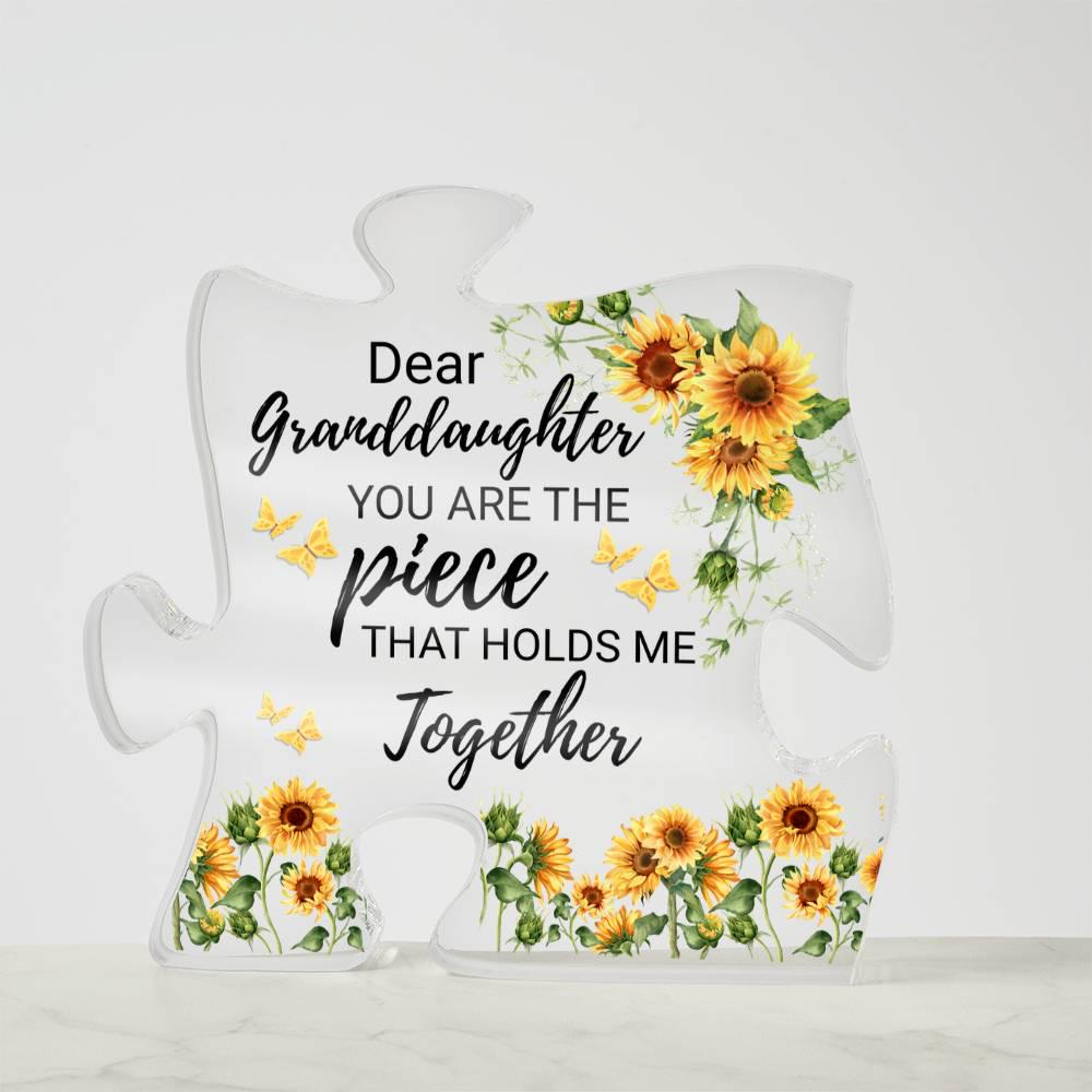 Acrylic Puzzle Plaque: Heartfelt Gift for Granddaughter – view 4