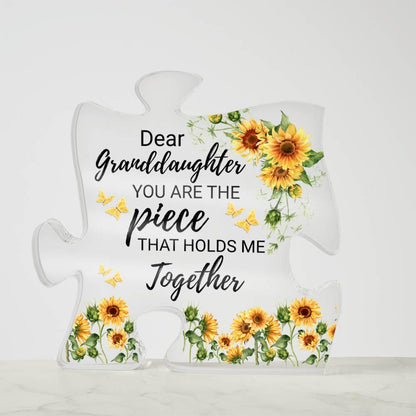 Acrylic Puzzle Plaque: Heartfelt Gift for Granddaughter – view 4