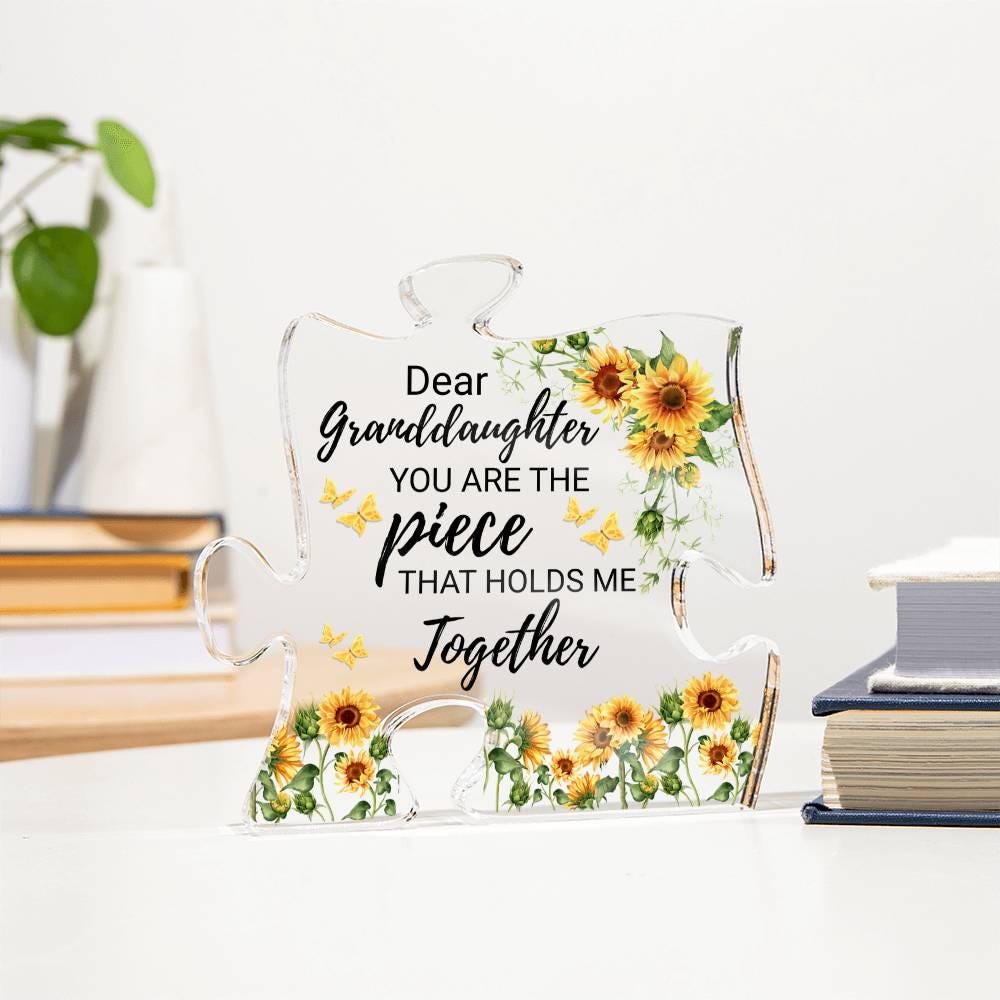 Acrylic Puzzle Plaque: Heartfelt Gift for Granddaughter – view 3