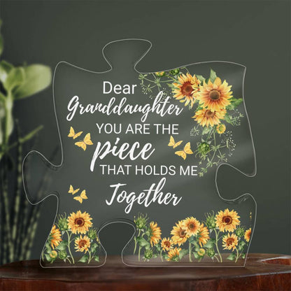 Acrylic Puzzle Plaque: Heartfelt Gift for Granddaughter
