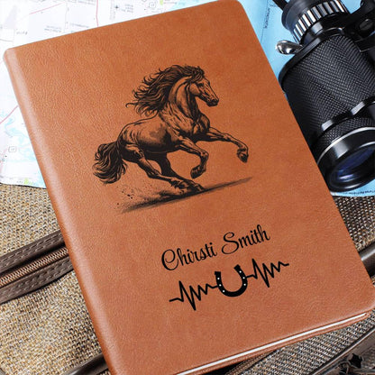 Horse Lover Gift Personalized Leather Journal – Horse Girl Gifts – view 8