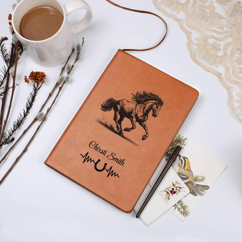 Horse Lover Gift Personalized Leather Journal – Horse Girl Gifts – view 6