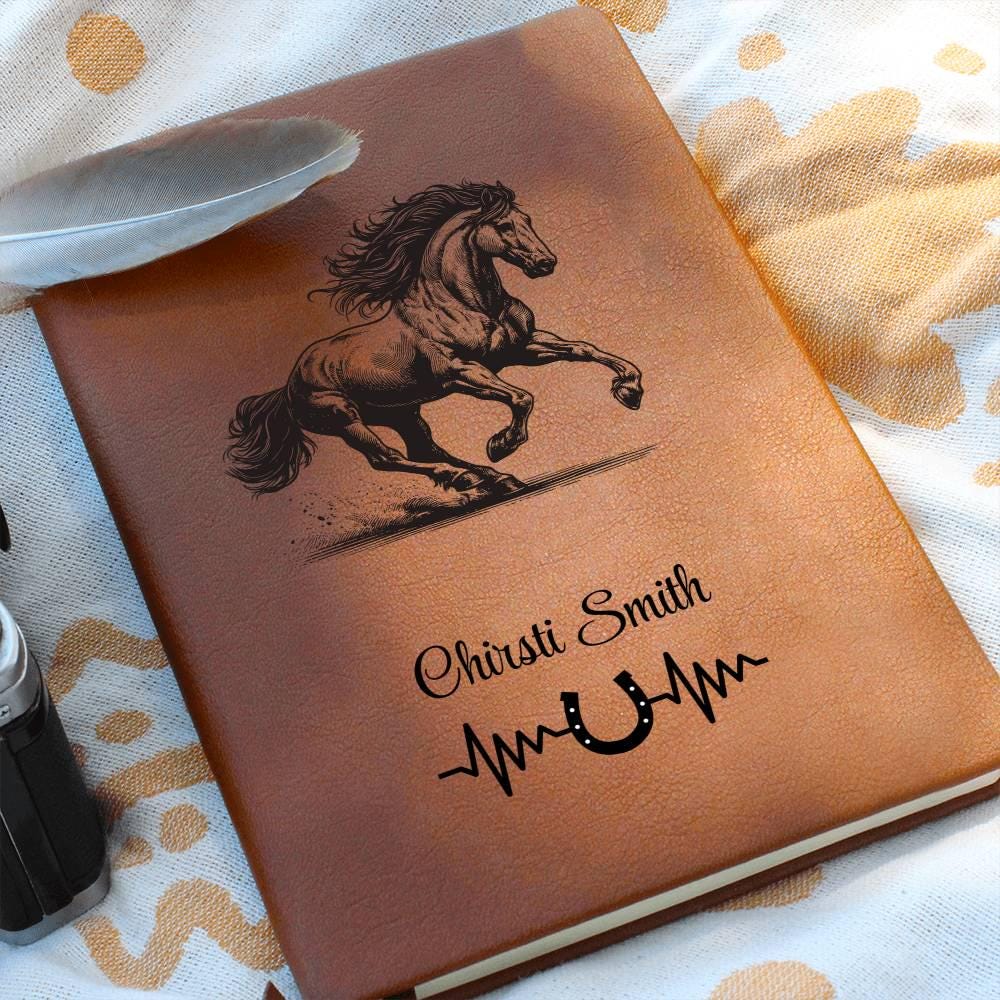 Horse Lover Gift Personalized Leather Journal – Horse Girl Gifts