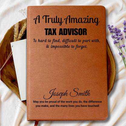 Tax Advisor Gift Personalized Journal – Gift for CPA – view 8
