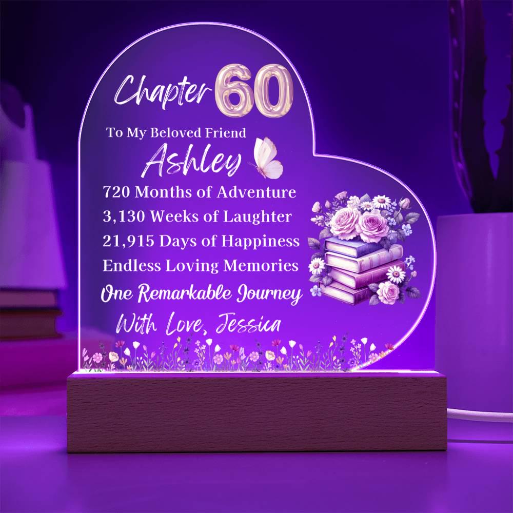 60th Birthday Gift Personalized Acrylic Plaque – Chapter 60 Gift – view 4